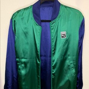 NWT reversible satin Puma jacket